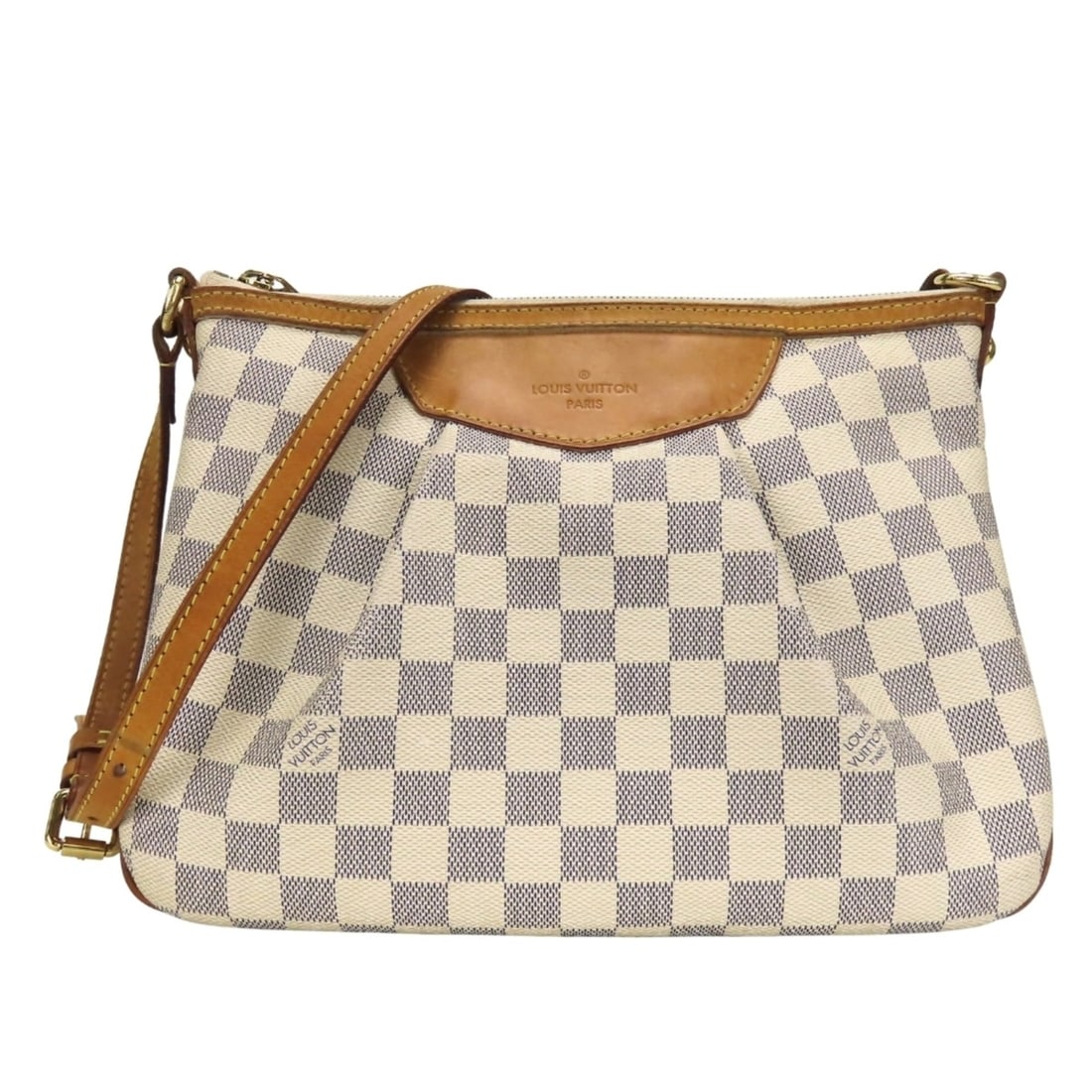 Louis Vuitton Siracusa PM Shoulder Bag N41113, Damier Azur Leather, White, Women's, LOUIS VUITTON: --- Catalog ---Category: SizeSize (HxWxD): 21cm x 29cm x 9cm / 8.26'' x 11.41'' x 3.54''Category: DesignType: Shoulder bagColor: WhiteGender: WomenMaterial: Damier Azur , Leather Leather/Fur Type: Vac