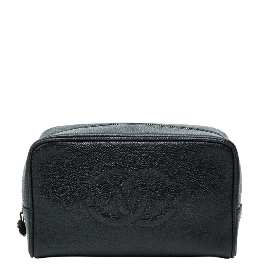 Chanel Coco Mark Bag Pouch Black Caviar Skin Women's CHANEL (1 of 14)