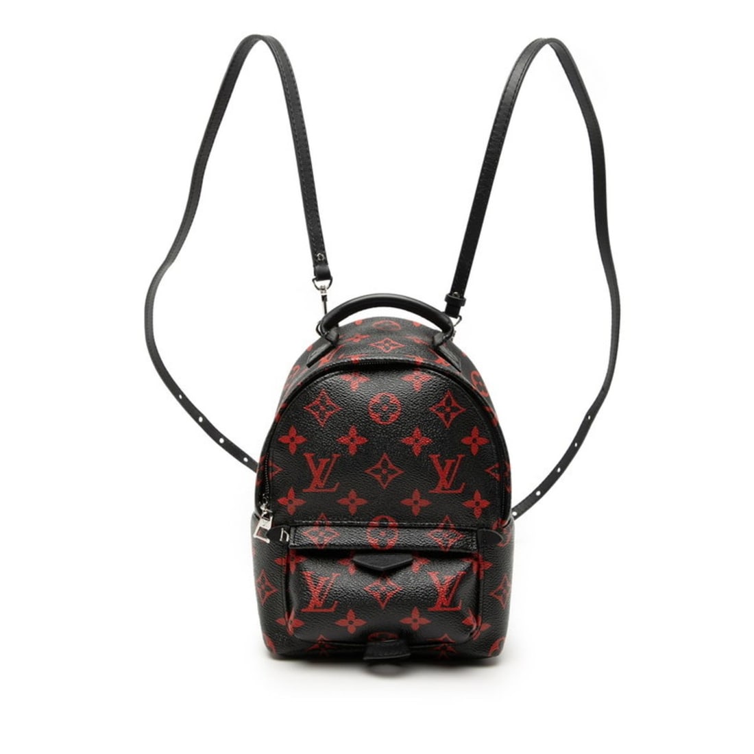 Louis Vuitton Monogram Anfleur Rouge Palm Springs Mini Backpack M41457 Black and Red Leather Women's: --- Catalog ---Category: SizeSize (HxWxD): 22cm x 15cm x 8.5cm / 8.66'' x 5.9'' x 3.34''Category: DesignType: BackpackColor: Black, Red colorGender: WomenMaterial: PVC , Leather Category: GeneralMPN: