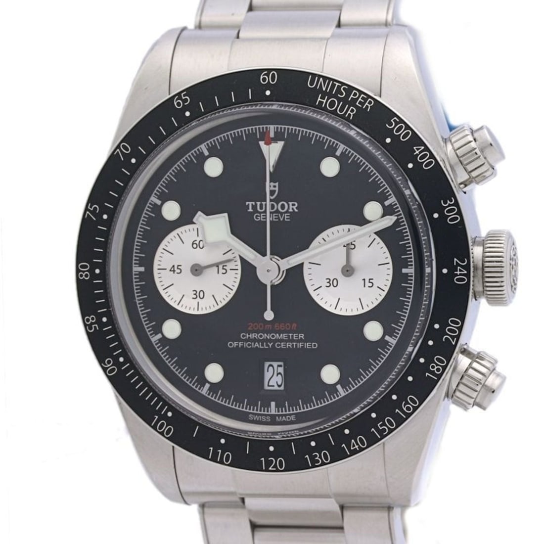 TUDOR Heritage Black Bay Chronograph M79360N-0001 Men's Watch, Stainless Steel, 40284 (1 of 17)