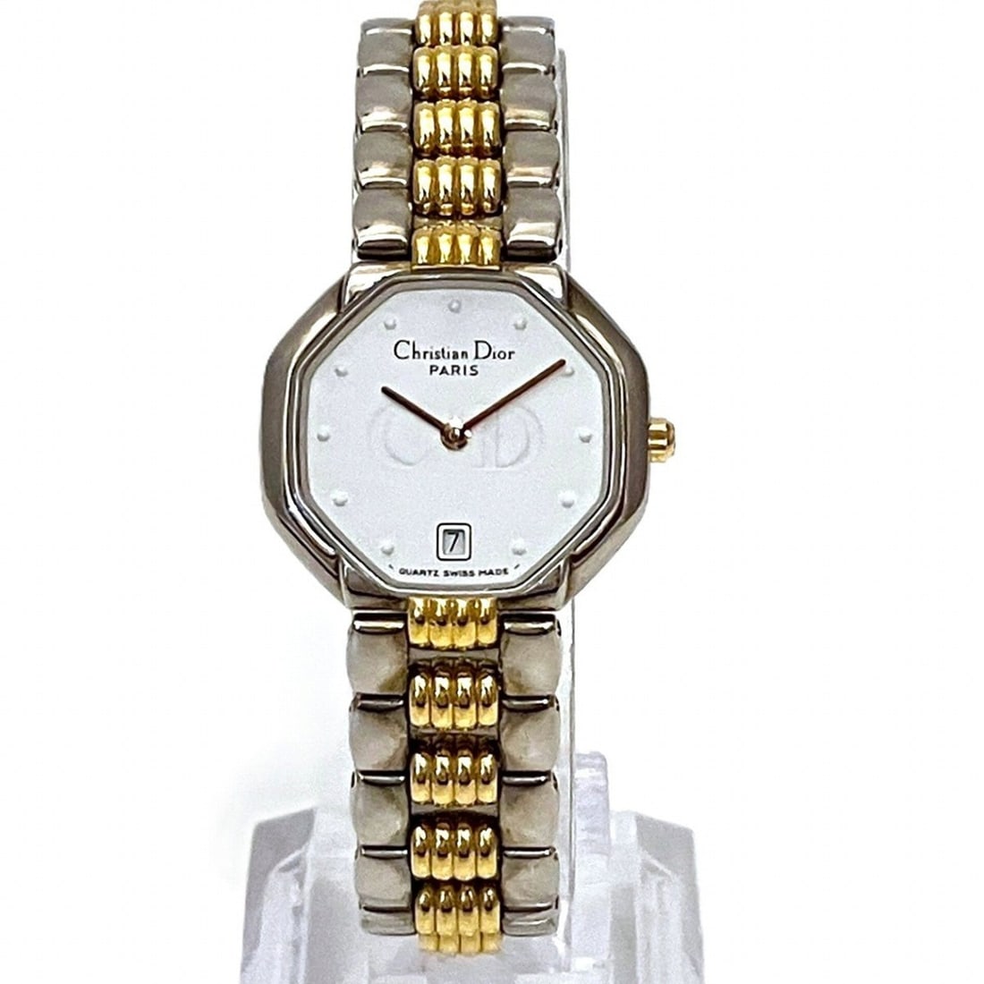 Christian Dior Watch, 46g, Stainless Steel, Quartz Movement, White Dial, D48-203, Free Shipping: --- Catalog ---Category: SizeWrist Size: 16.5cm / 6.49''Case Diameter: 25.1mm / 0.99''Category: DesignType: WristwatchGender: Men,WomenColor (Dial): WhiteMaterial (Band): Stainless steelMaterial (Case