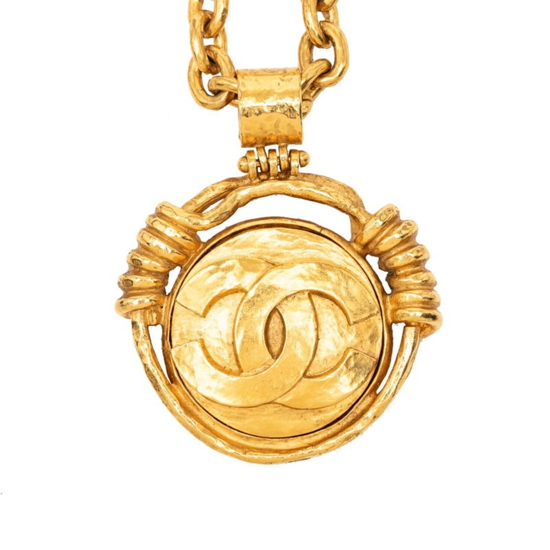 Vintage Chanel Coco Mark Necklace, Gold Plated, Women's, CHANEL: --- Catalog ---Category: SizePendant Size: 54.7mm x 57.2mm / 2.15'' x 2.25''Neck Circumference: 88 cm / 34.64''Category: DesignColor: GoldGender: WomenNecklace Type: NecklaceCategory: GeneralBrand: Ch
