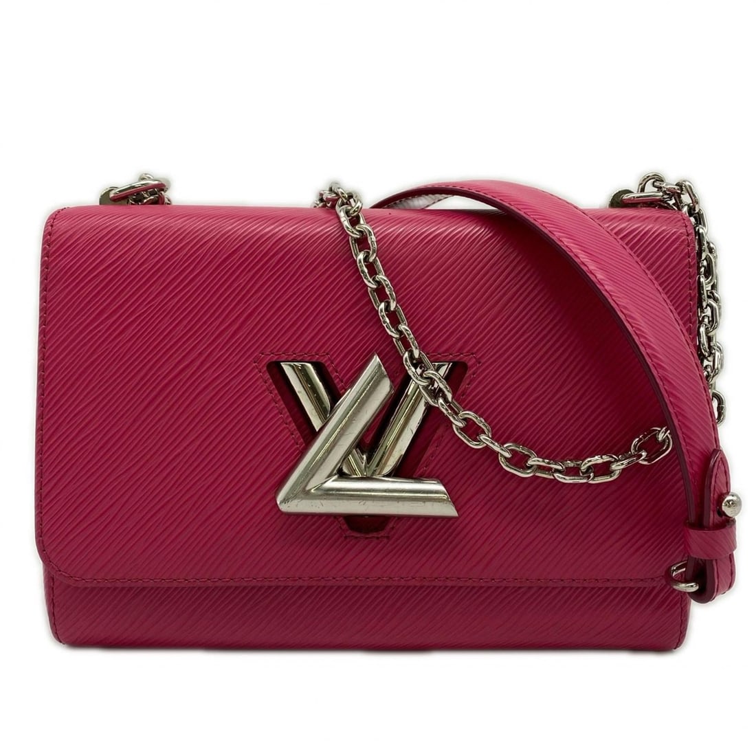 LOUIS VUITTON Epi Twist MM Fuchsia Shoulder Bag M51006 in Pink Grained Leather for Women: --- Catalog ---Category: SizeWeight: 886g / 1.95lb.Size (HxWxD): 16cm x 23cm x 9cm / 6.29'' x 9.05'' x 3.54''Strap Length: 113cm / 44.48''Category: DesignType: Shoulder bagColor: Fuchsia, PinkGender: