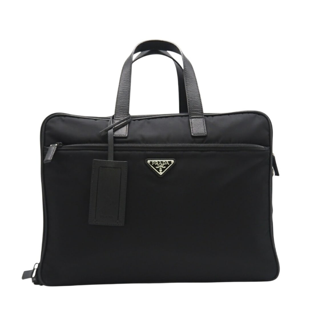 PRADA Saffiano Carry-On Briefcase 2VZ407 Business Bag in Black, Saffiano, Men's: --- Catalog ---Category: SizeWeight: 1.31kg / 2.89lb.Size (HxWxD): 28cm x 39cm x 11cm / 11.02'' x 15.35'' x 4.33''Strap Length: 108cm / 42.51''Category: DesignType: BriefcaseColor: BlackGender: MenMat