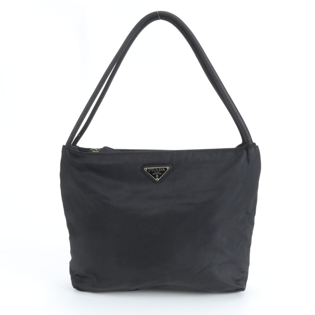 Prada Tessuto Nylon Triangle Logo Tote Bag B2811F, Black, Women's: --- Catalog ---Category: SizeSize (HxWxD): 26cm x 29cm x 8cm / 10.23'' x 11.41'' x 3.14''Category: DesignType: Tote bagColor: BlackGender: WomenMaterial: Nylon Category: GeneralMPN: B2811FBrand: Prada