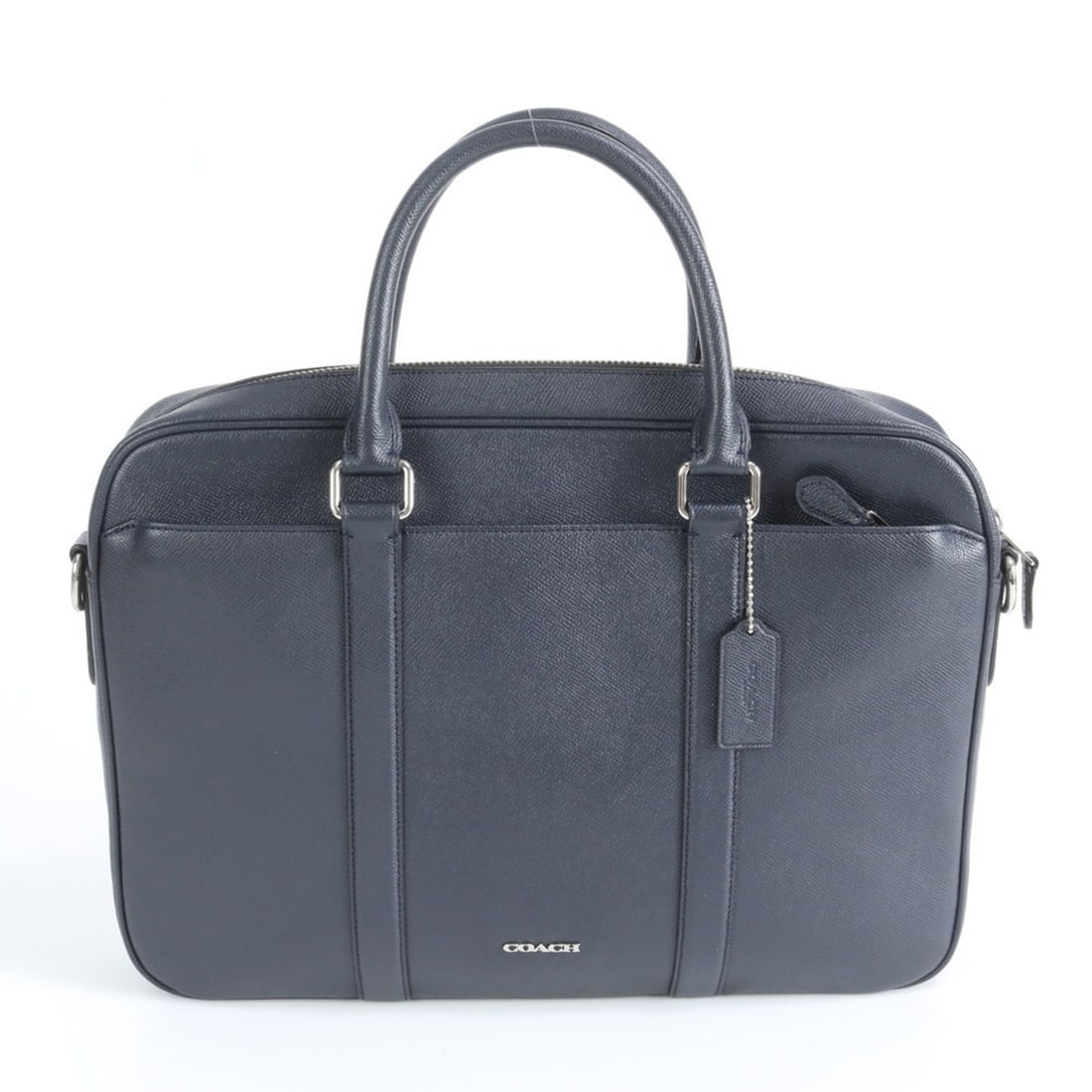 Coach F59057 Leather Briefcase Tote Bag Navy Men's: --- Catalog ---Category: SizeSize (HxWxD): 28cm x 41cm x 8cm / 11.02'' x 16.14'' x 3.14''Category: DesignType: Briefcase, Tote bagColor: NavyGender: MenMaterial: Leather Category: GeneralMPN: F59057Br