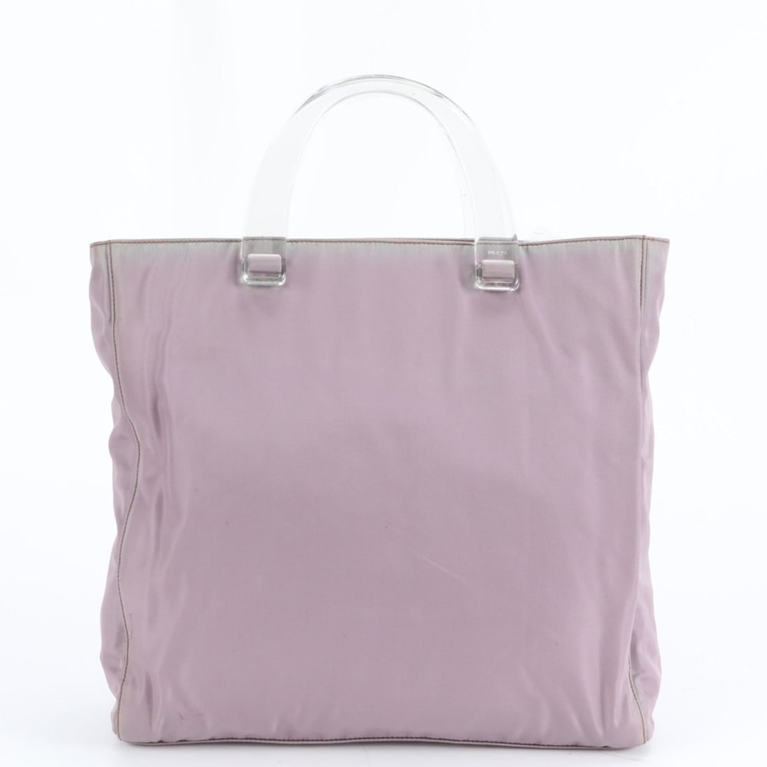 Prada Tessuto Nylon Triangle Logo Clear Handbag Tote Bag Shoulder for Women: --- Catalog ---Category: SizeSize (HxWxD): 32cm x 32cm x 8cm / 12.59'' x 12.59'' x 3.14''Category: DesignType: Handbag, Tote bagColor: PinkGender: WomenMaterial: Nylon Category: GeneralBrand: PradaCou