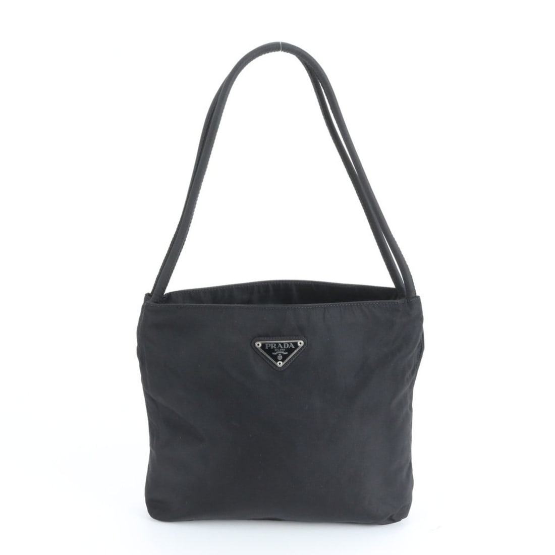 Prada Tessuto Nylon Triangle Logo Tote Bag Shoulder Handbag Black Women's (1 of 14)
