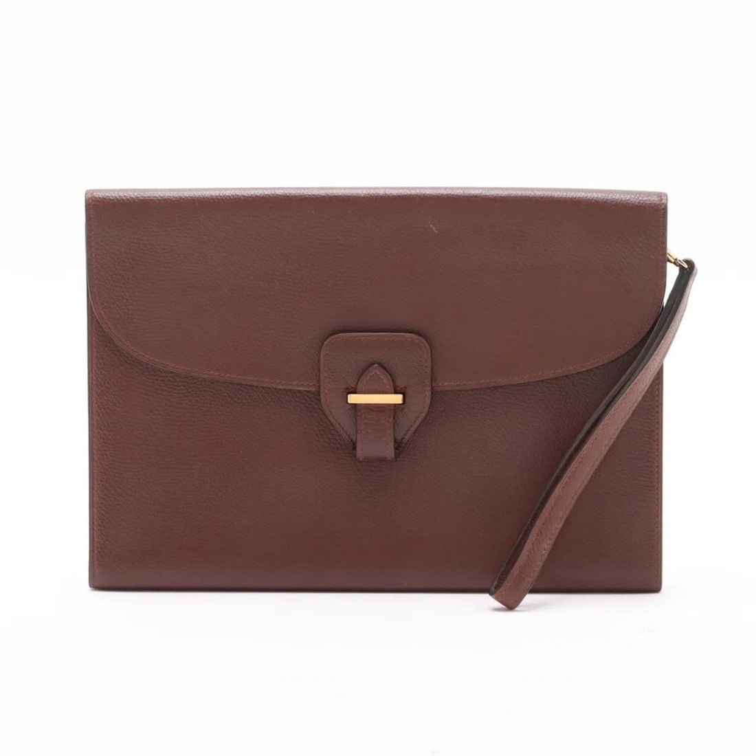 Hermes Hermès ?N engraved Couchvel leather clutch bag pouch for men: --- Catalog ---Category: SizeSize (HxWxD): 18cm x 25cm / 7.08'' x 9.84''Category: DesignType: Clutch bag, PouchColor: BrownGender: MenMaterial: Leather Category: GeneralBrand: Hermes--- Item List ---S