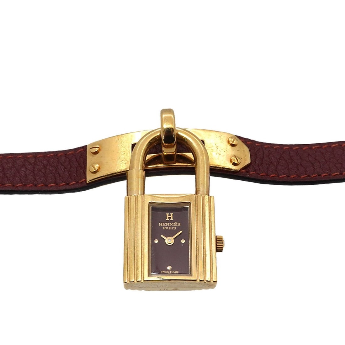 Hermès Kelly Watch, Women's, Bordeaux Quartz Watch with Cadena: --- Catalog ---Category: SizeWrist Size: 14cm - 16.5cm / 5.51'' - 6.49''Case Diameter: 20mm / 0.79''Category: DesignType: WristwatchGender: WomenColor (Dial): BordeauxMaterial (Band): Leather, Stainle