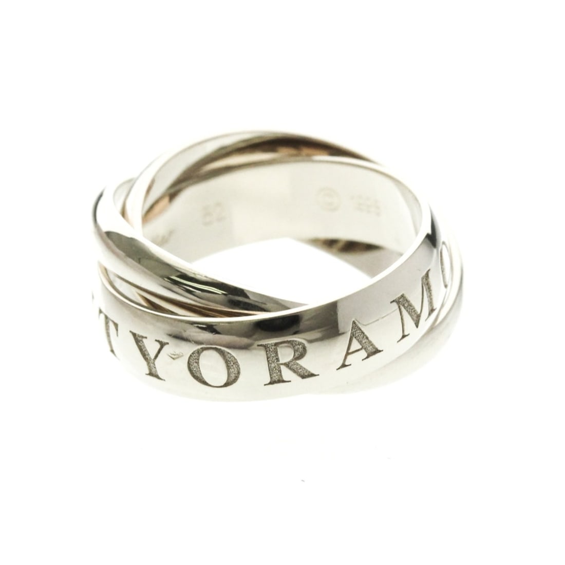 Cartier Trinity Ring Christmas Limited Edition White Gold (18K) Fashion No Stone Band Ring Silver: --- Catalog ---Category: SizeWidth: 5.5mm / 0.22''Weight: 11.4g / 0.4oz.JP Size: 12US Size: 6Brand Size: 52Category: DesignType: Band ringColor: SilverMetal: GoldStone: No StoneStyle: FashionGender: M