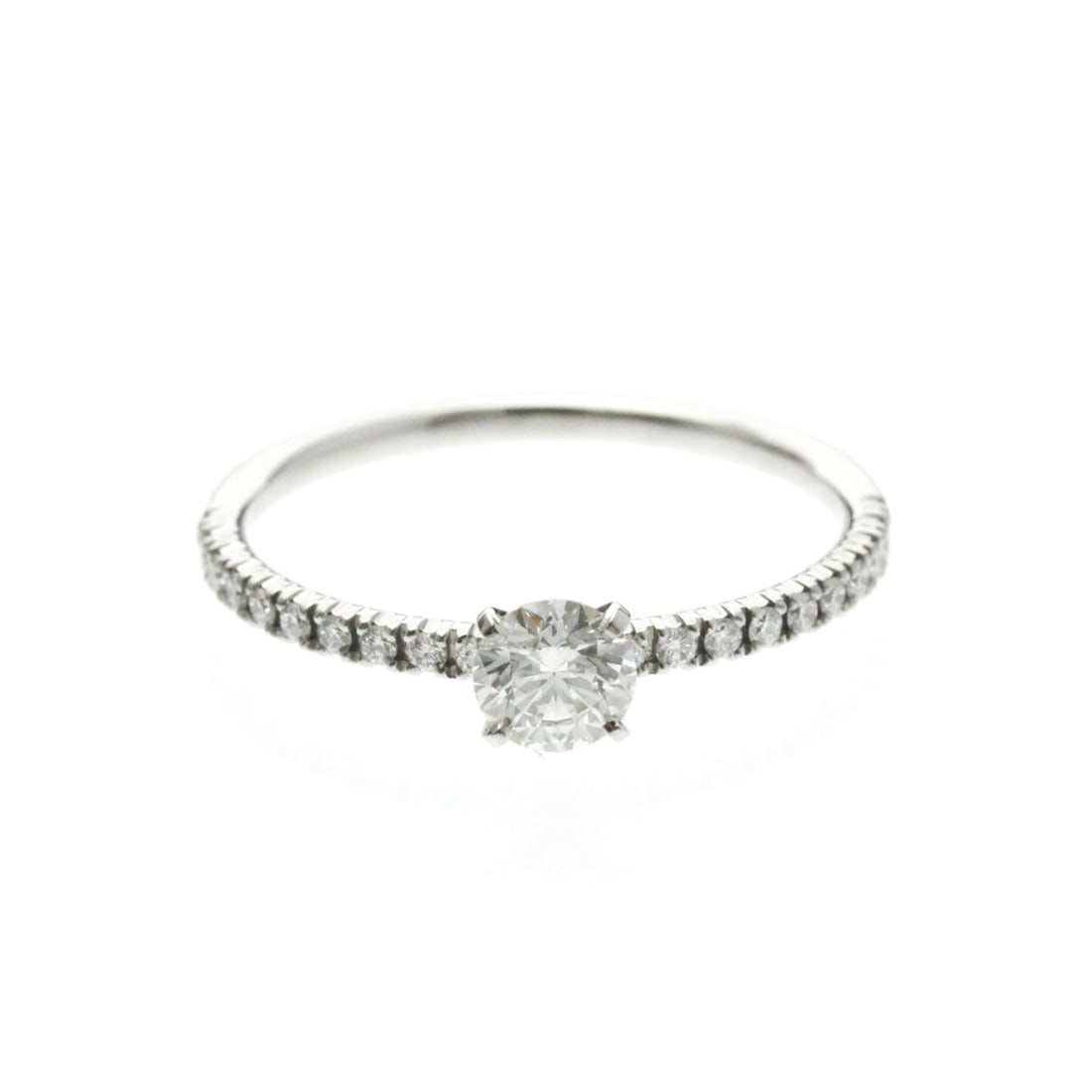 Cartier Etincel De Cartier Half Eternity Diamond Ring Platinum Fashion Diamond Band Ring Silver: --- Catalog ---Category: SizeWidth: 1.6mm / 0.06''Weight: 2g / 0.07oz.JP Size: 11US Size: 5 3/4Brand Size: 51Stone Size (HxW): 4.40mm x 4.40mm / 0.17'' x 0.17''Category: DesignType: Band ringColor: Si