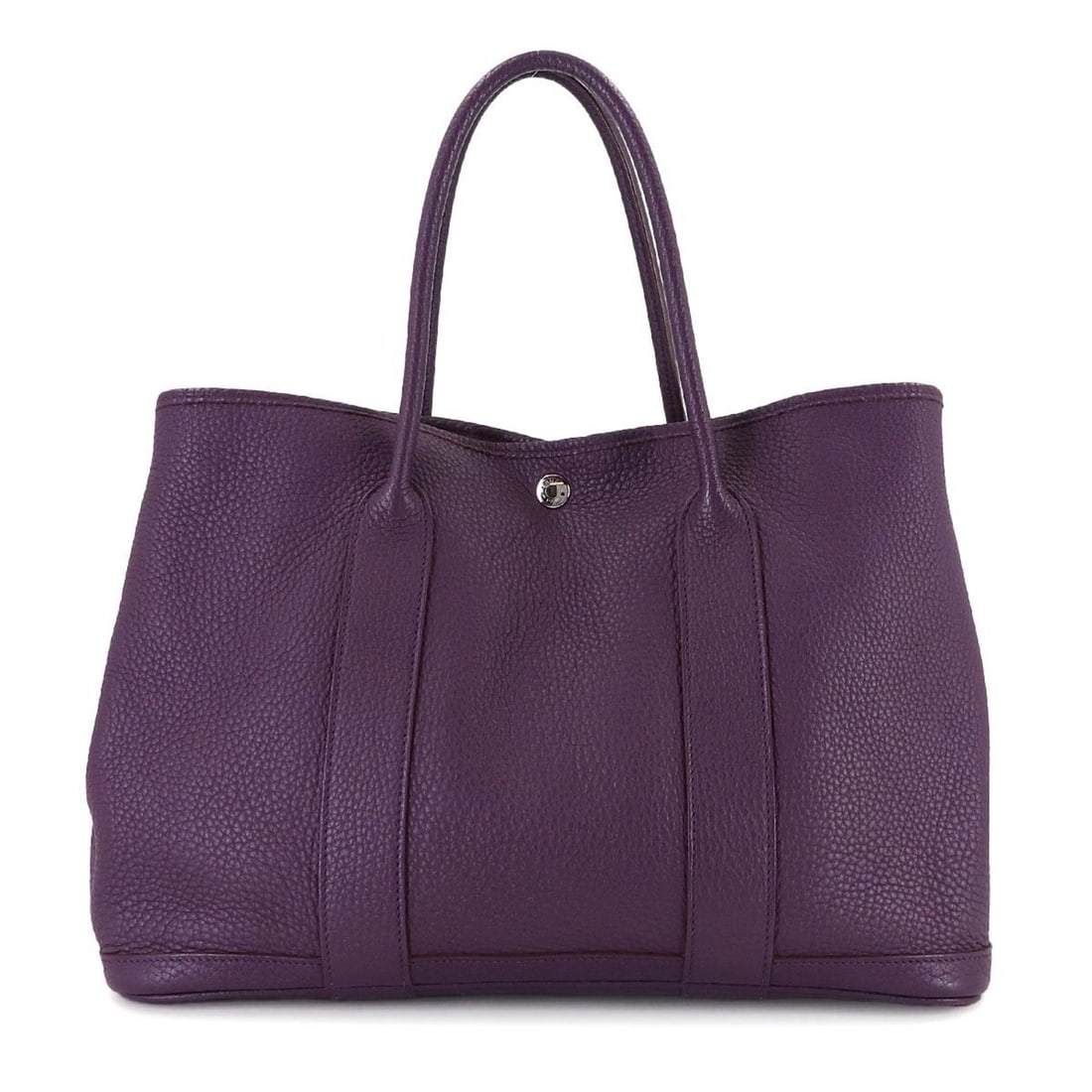 Hermes Hermès Garden Party 36 PM Tote Handbag in Negonda Cassis with P Stamp and Silver Hardware (1 of 13)