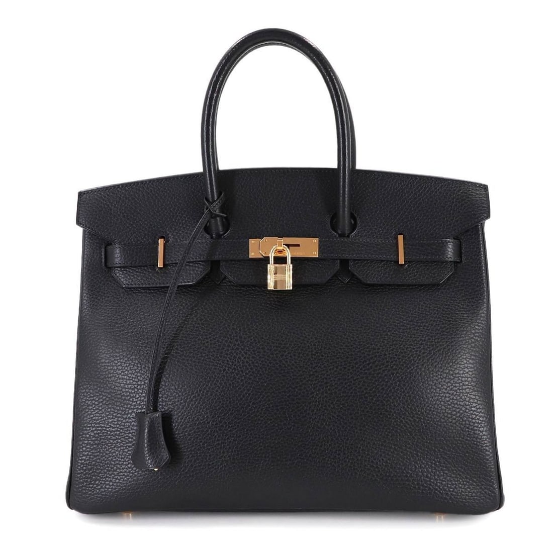 Hermes Hermès Birkin 35 Ardennes Black Handbag with G Stamp and Gold Hardware: --- Catalog ---Category: SizeSize (HxWxD): 28.5cm x 35cm x 18cm / 11.22'' x 13.77'' x 7.08''Category: DesignType: HandbagColor: BlackGender: WomenMaterial: Ardennes leather Category: GeneralBrand: Her