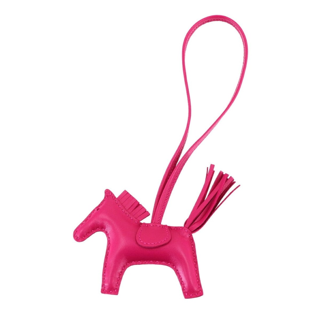 Hermes Hermès Rodeo PM handbag charm with "Agnès Milo" Y stamp: --- Catalog ---Category: SizeSize (HxWxD): 75.00mm x 125.00mm / 2.95'' x 4.92''Category: DesignType: Handbag charmColor: PinkGender: WomenMaterial: Agneau MiloCategory: GeneralBrand: HermesCountry of