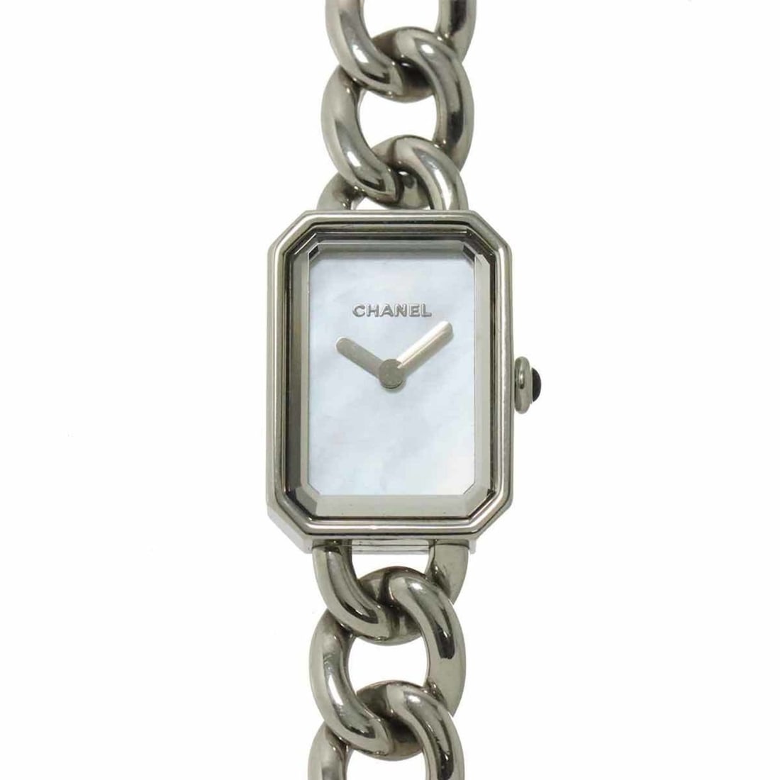CHANEL Premiere 22mm H3249 Women's White Shell Quartz Watch: --- Catalog ---Category: SizeWrist Size: 13.5cm / 5.31''Case Diameter: 16mm / 0.63''Category: DesignType: WristwatchGender: WomenColor (Dial): White shellMaterial (Band): Stainless steelMaterial (Case