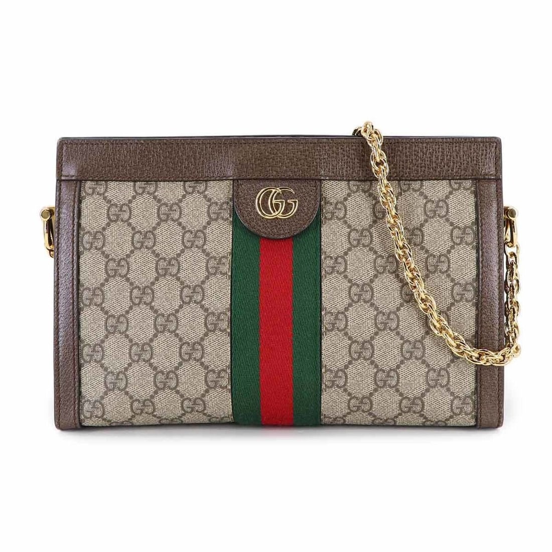 Gucci Ophidia Small Shoulder Bag in GG Supreme Leather (Beige/Brown) 503877 (1 of 12)
