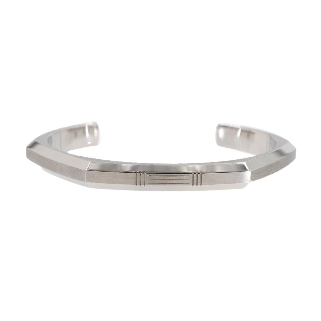 Hermes Hermès Toolbox Bangle Bracelet, Silver, T4 (1 of 10)