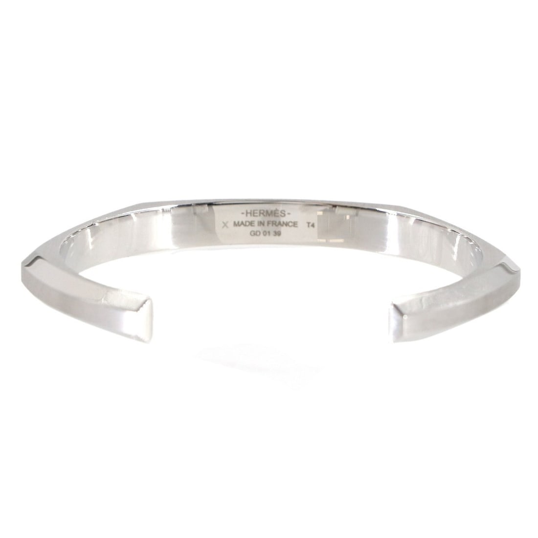 Hermes Hermès Toolbox Bangle Bracelet, Silver, T4 - 3