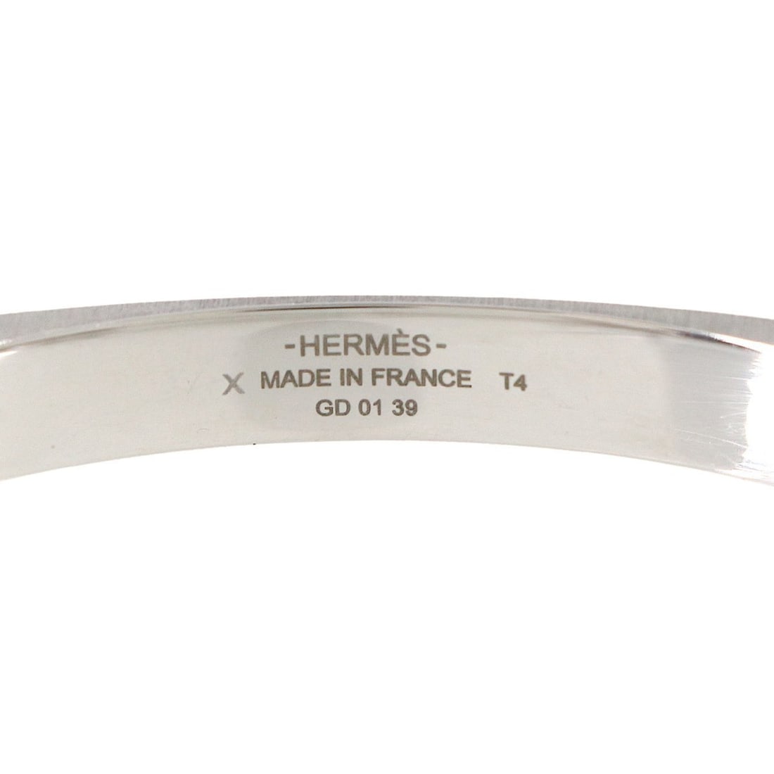 Hermes Hermès Toolbox Bangle Bracelet, Silver, T4 - 6