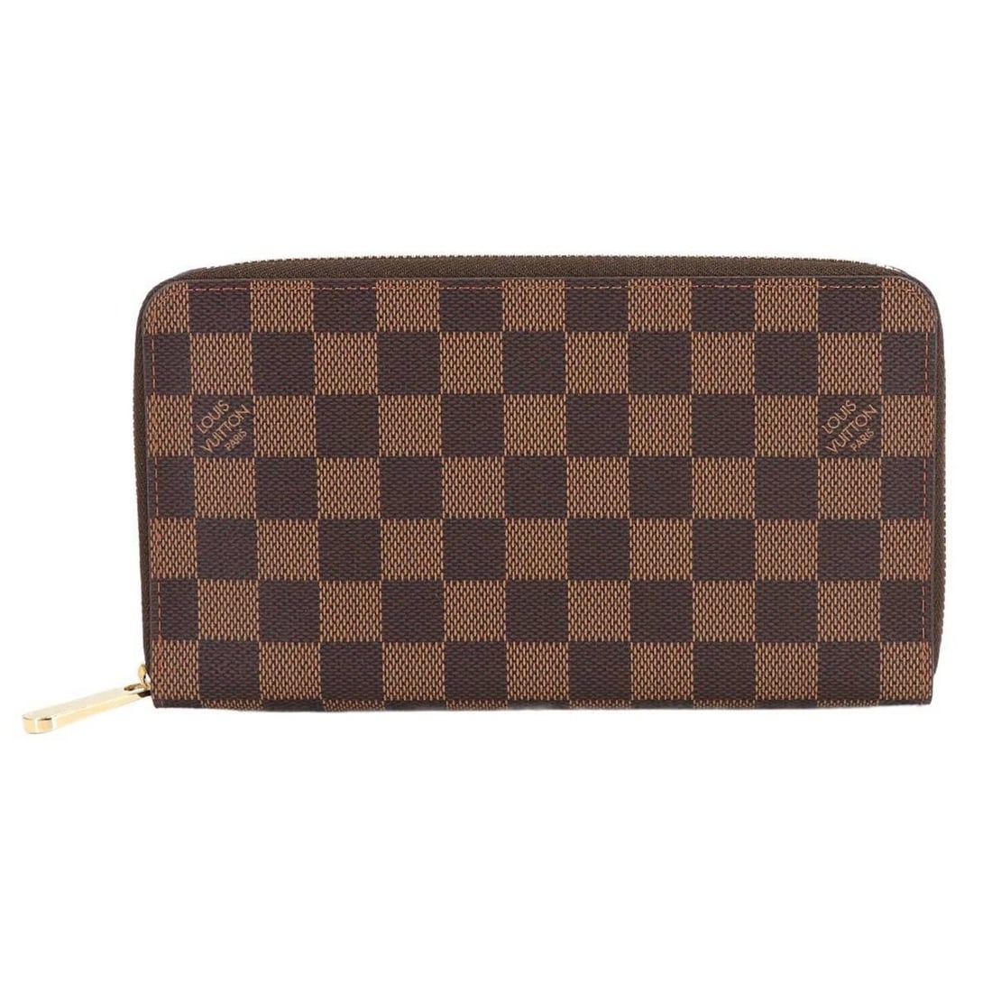 Louis Vuitton Damier Zippy Organizer Round Long Wallet in Ebene Leather N60003: --- Catalog ---Category: SizeSize (HxWxD): 11.5cm x 21cm x 2.5cm / 4.52'' x 8.26'' x 0.98''Category: DesignType: Long wallet (bi-fold)Color: Damier Canvas, EbeneGender: Women,MenMaterial: Damier