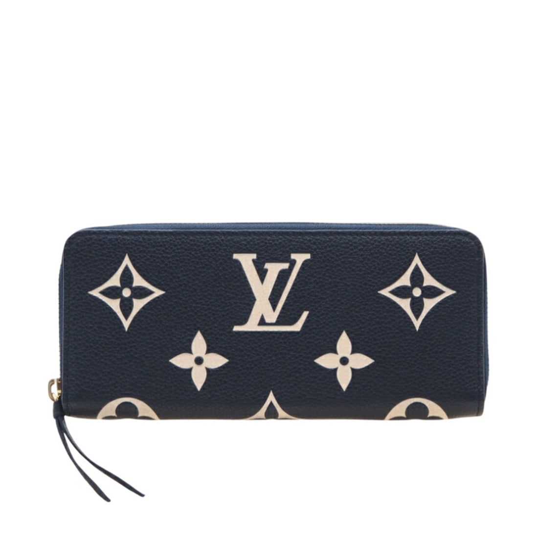 LOUIS VUITTON Empreinte Portefeuille Clemence Two-Tone Long Wallet M83594 in Navy Calfskin Leather (1 of 14)
