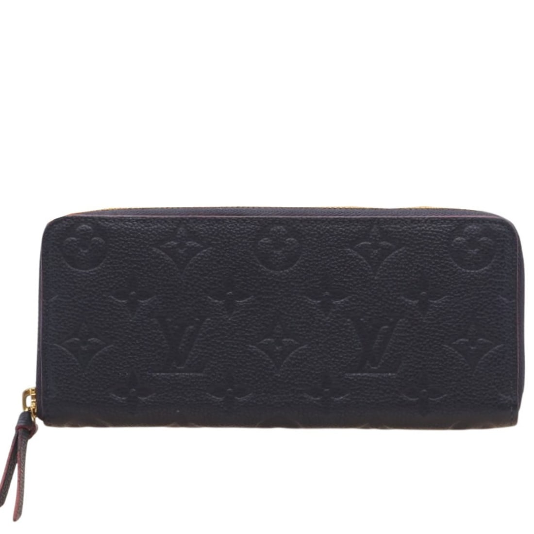 LOUIS VUITTON Empreinte Portefeuille Clemence M69415 Long Wallet in Navy and Red Calfskin Leather: --- Catalog ---Category: SizeSize (HxWxD): 9cm x 19.5cm x 2cm / 3.54'' x 7.67'' x 0.78''Category: DesignType: Long wallet (bi-fold)Color: Navy, Red colorGender: WomenMaterial: Leather Leather/Fur Type