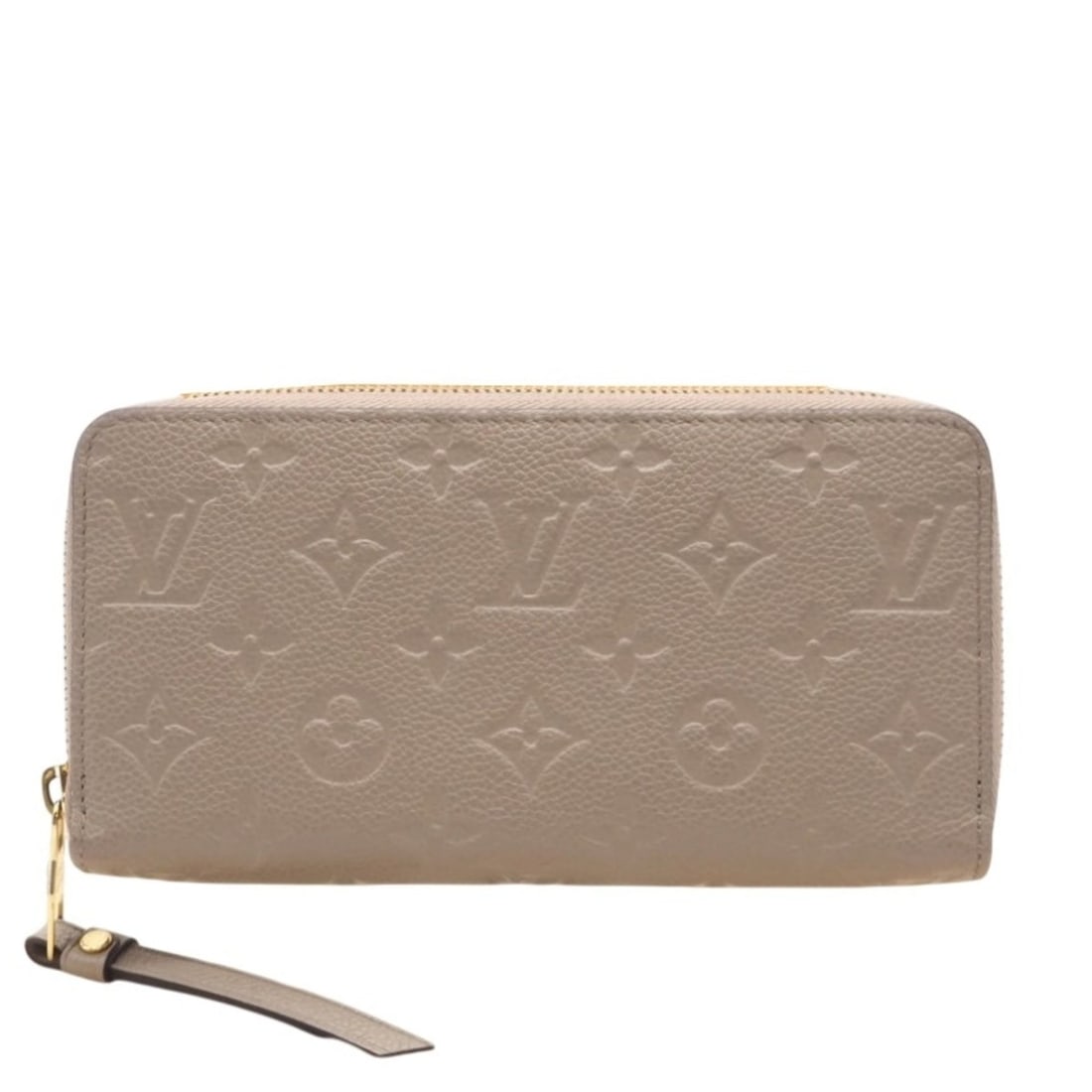LOUIS VUITTON Empreinte Zippy Wallet Tourterelle M69034 Long in Beige Calfskin Leather for Women: --- Catalog ---Category: SizeSize (HxWxD): 10cm x 19.5cm x 2.5cm / 3.93'' x 7.67'' x 0.98''Category: DesignType: Long wallet (bi-fold)Color: BeigeGender: WomenMaterial: Leather Leather/Fur Type: Calf