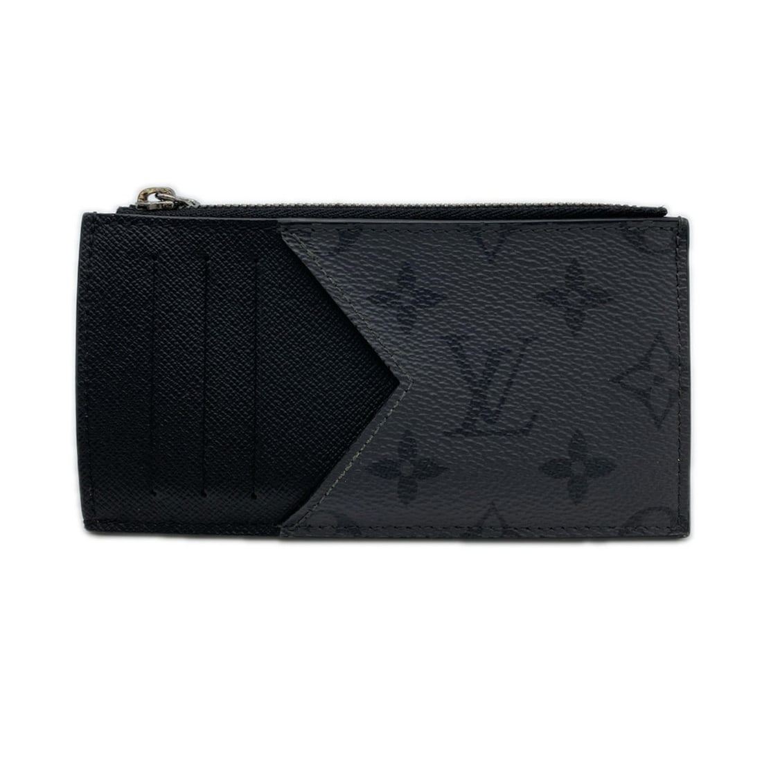 LOUIS VUITTON Eclipse Reverse Coin Card Holder M69533, Black Leather, Men's: --- Catalog ---Category: SizeSize (HxWxD): 8.5cm x 14.5cm x 1.5cm / 3.34'' x 5.7'' x 0.59''Category: DesignType: Coin purse/coin caseColor: BlackGender: MenMaterial: Leather Category: GeneralBrand: Lo
