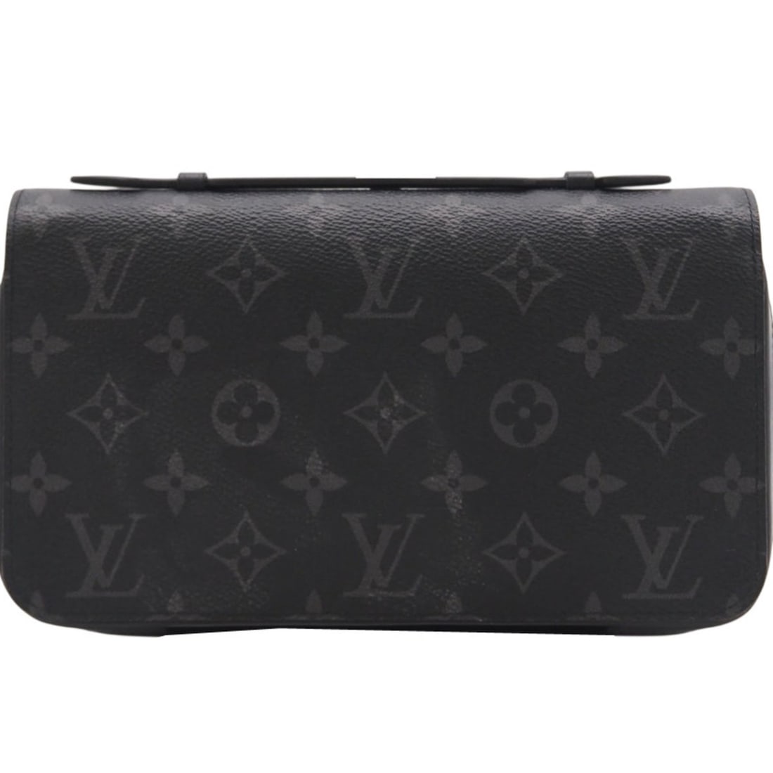 LOUIS VUITTON Eclipse Zippy XL M61698 Long Wallet in Black and Gray Coated Canvas for Men: --- Catalog ---Category: SizeWeight: 359g / 12.66oz.Size (HxWxD): 12.5cm x 22cm x 4cm / 4.92'' x 8.66'' x 1.57''Category: DesignType: Coin purse/coin caseColor: Black, GrayGender: MenClosure: ZipperMa
