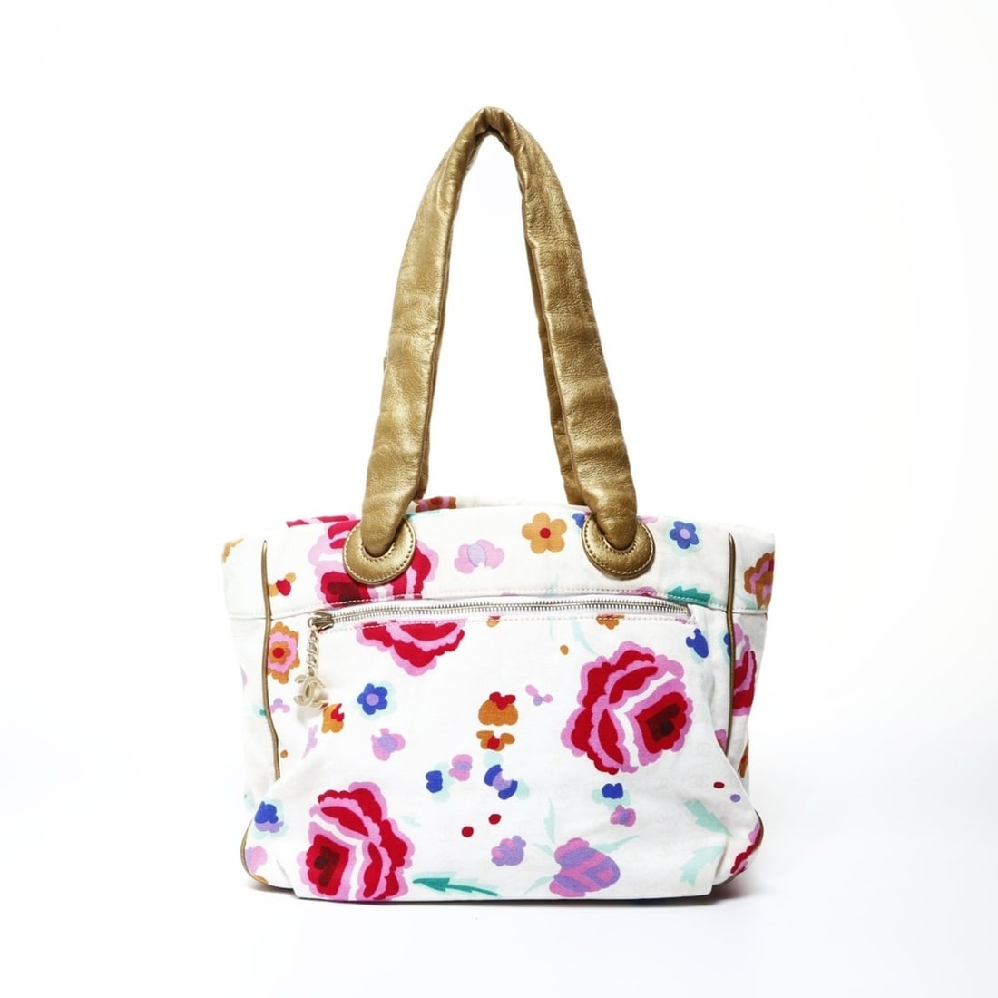 CHANEL Canvas Floral Tote Bag, Multicolor, WS24793: --- Catalog ---Category: SizeSize (HxWxD): 25.5cm x 36cm x 10cm / 10.03'' x 14.17'' x 3.93''Strap Length: 58cm / 22.83''Category: DesignType: Tote bagColor: Multi-colorGender: WomenMaterial: Canvas Ca