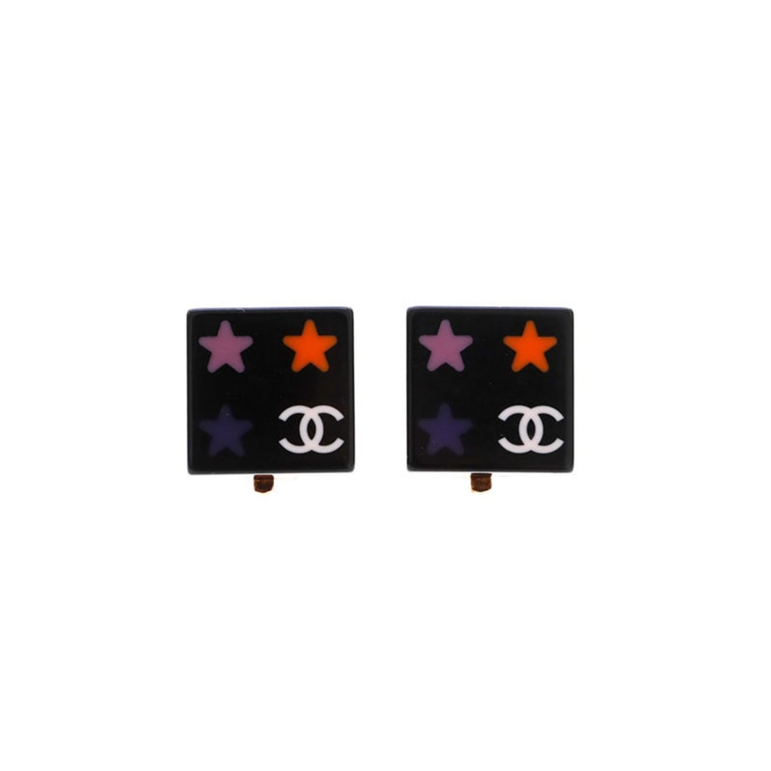 CHANEL Coco Mark Square 03A 2003 Earrings Black WS21473: --- Catalog ---Category: SizeSize (HxWxD): 15.00mm x 15.00mm / 0.59'' x 0.59''Category: DesignType: Clip earringsColor: BlackGender: WomenCategory: GeneralBrand: Chanel--- Item List ---Section: Condit