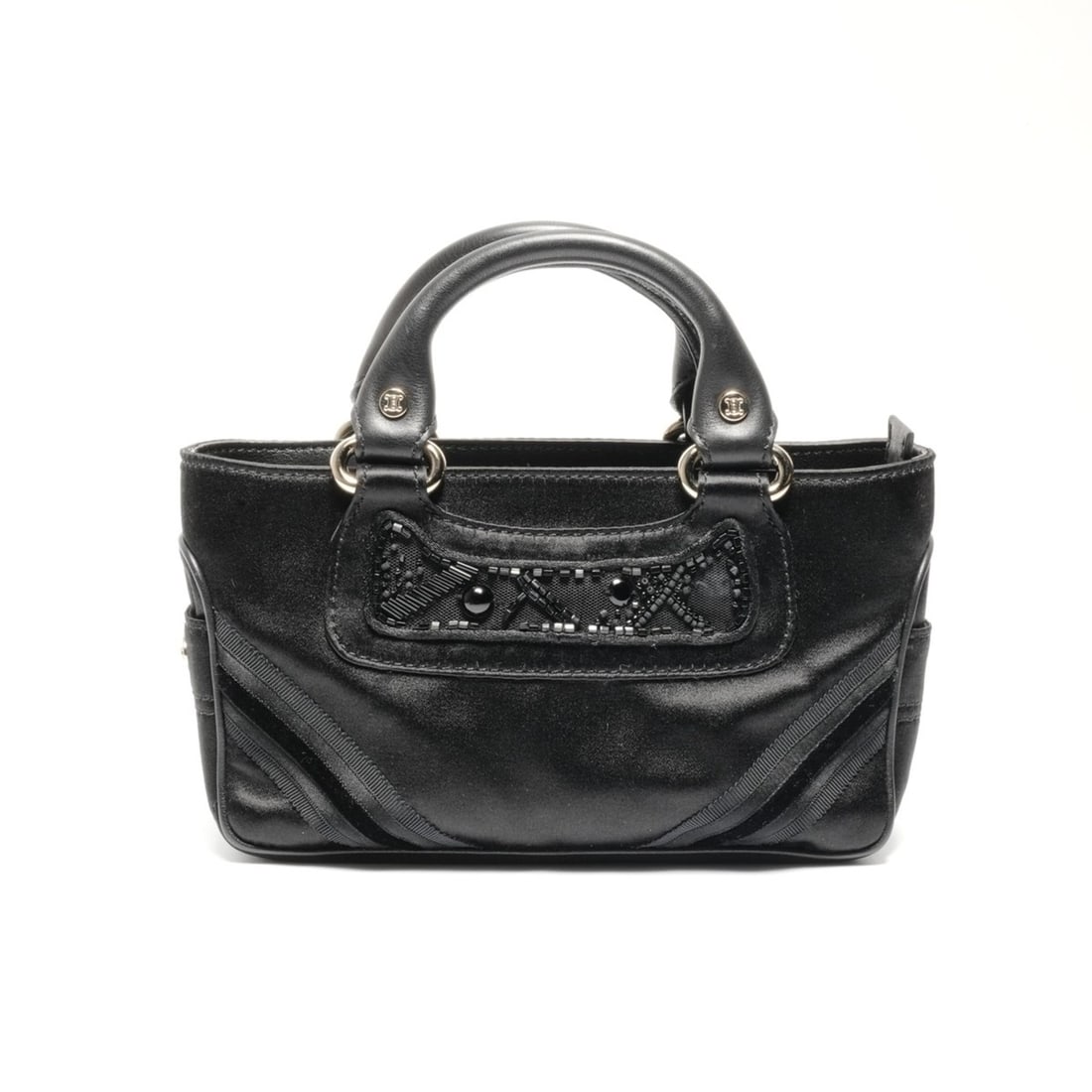 Celine Mini Micro Boogie Satin Handbag in Black WS24644 (1 of 16)