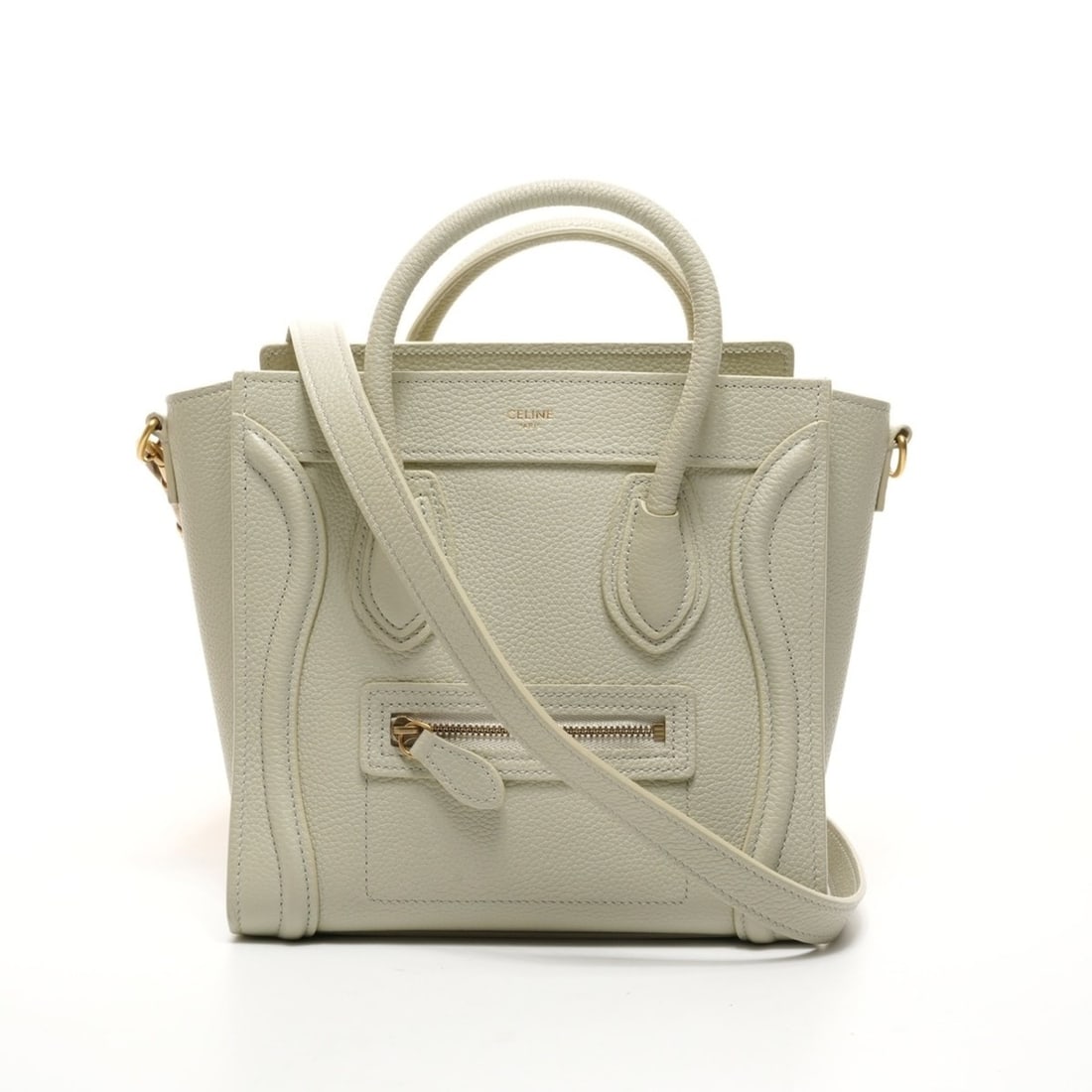 Celine Nano Luggage 2-way Leather Shoulder Bag, Green, WS26078 (1 of 18)