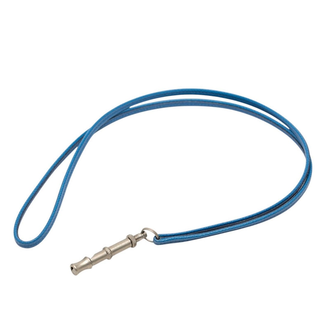 Hermes Hermès Sifre Dog Whistle Pendant Necklace in Silver, Blue Metal and Leather for Women: --- Catalog ---Category: SizePendant Size: 56mm x 8.6mm / 2.2'' x 0.33''Neck Circumference: 52.5 cm / 20.66''Category: DesignColor: Blue, SilverGender: WomenMaterial: Leather, MetalPendant Type: Penda