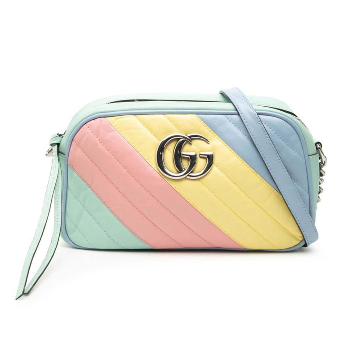 Gucci GG Marmont Crossbody Quilted Chain Shoulder Bag 447632 Multicolor Leather Women's GUCCI: --- Catalog ---Category: SizeSize (HxWxD): 15cm x 24.5cm x 7.5cm / 5.9'' x 9.64'' x 2.95''Category: DesignType: Shoulder bagColor: Multi-colorGender: WomenMaterial: Leather Category: GeneralMPN: 44763