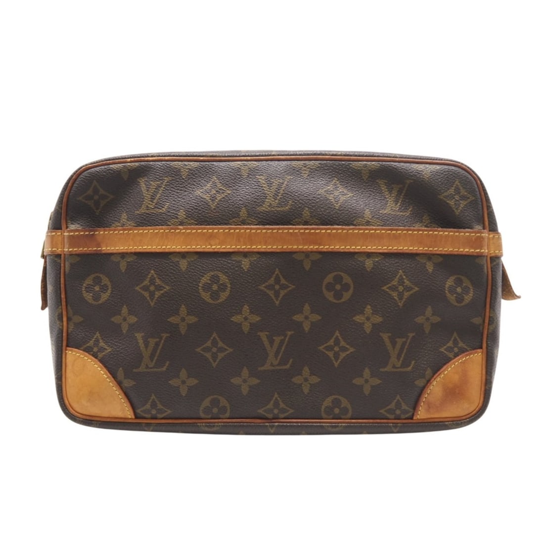 LOUIS VUITTON Monogram Compiègne 28 M51845 Second Bag, Brown Coated Canvas and Leather, Men's: --- Catalog ---Category: SizeWeight: 426g / 15.02oz.Size (HxWxD): 17cm x 28cm x 6cm / 6.69'' x 11.02'' x 2.36''Category: DesignType: Clutch bag, HandbagColor: BrownGender: MenClosure: ZipperMaterial: