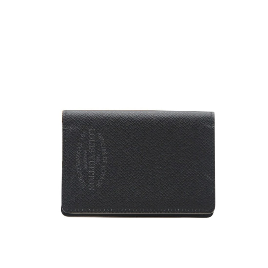 LOUIS VUITTON Taiga Organizer de Poche M30375 Card Case in Black and Gray Cowhide for Men (1 of 13)