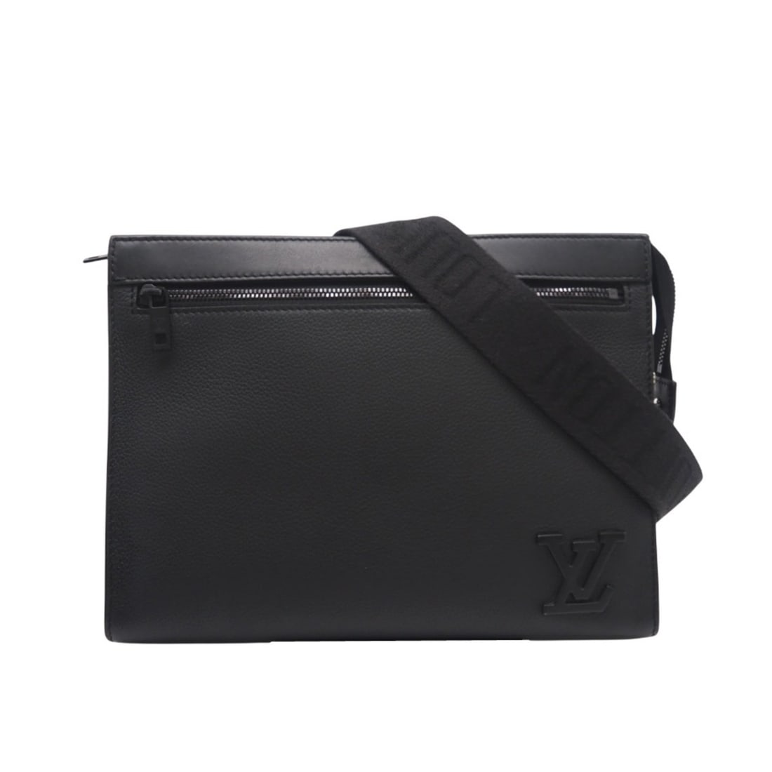 LOUIS VUITTON LV Aerogram Messenger Bag Voyage Noir M59329 2-way Shoulder in Black Leather for Men: --- Catalog ---Category: SizeWeight: 651g / 1.43lb.Size (HxWxD): 21cm x 27.5cm x 6.5cm / 8.26'' x 10.82'' x 2.55''Strap Length: 161cm / 63.38''Category: DesignType: Shoulder bagColor: Black, NoirGende