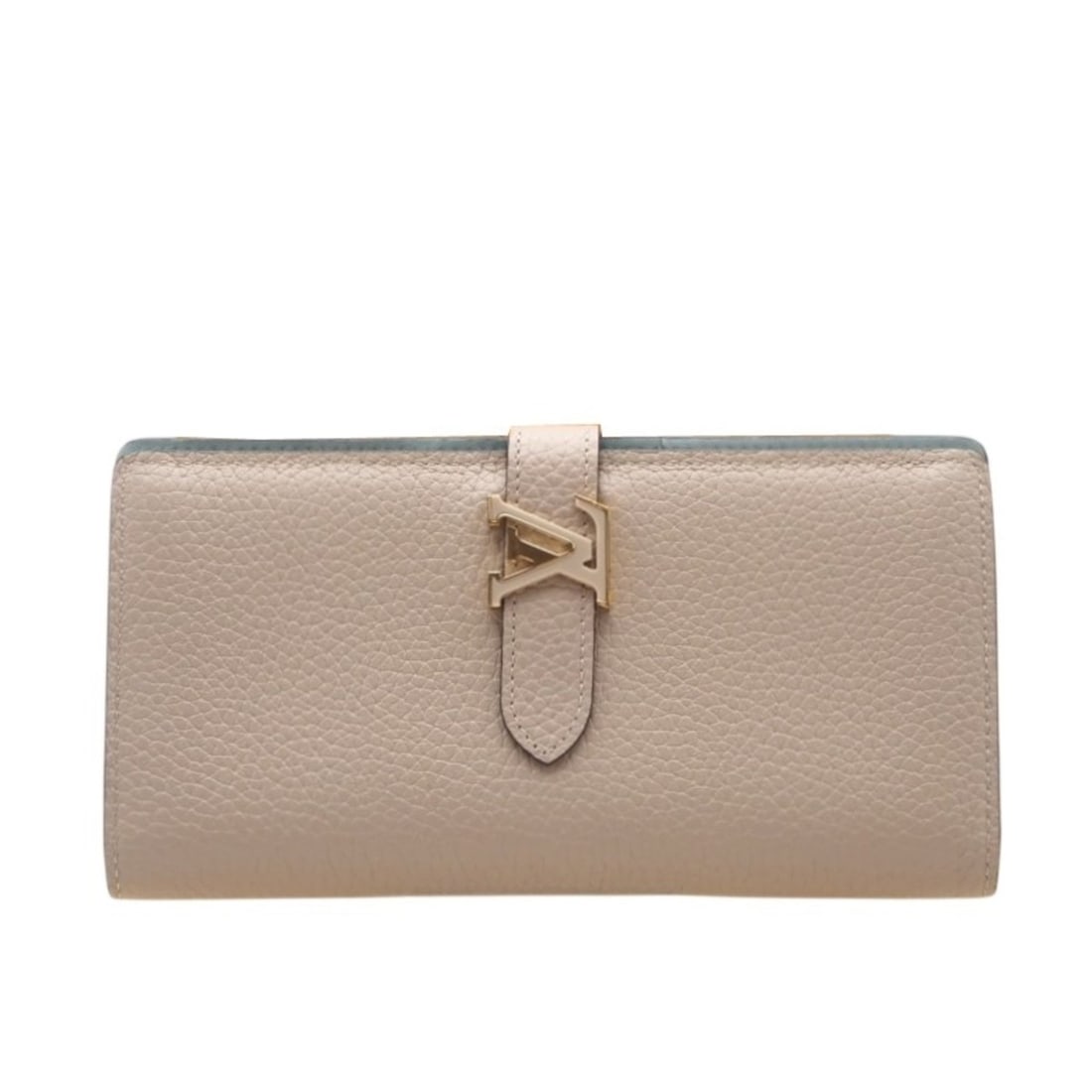 LOUIS VUITTON Taurillon Capucines Vertical Wallet Gale M81367 Long Beige/Blue Leather Women's (1 of 12)