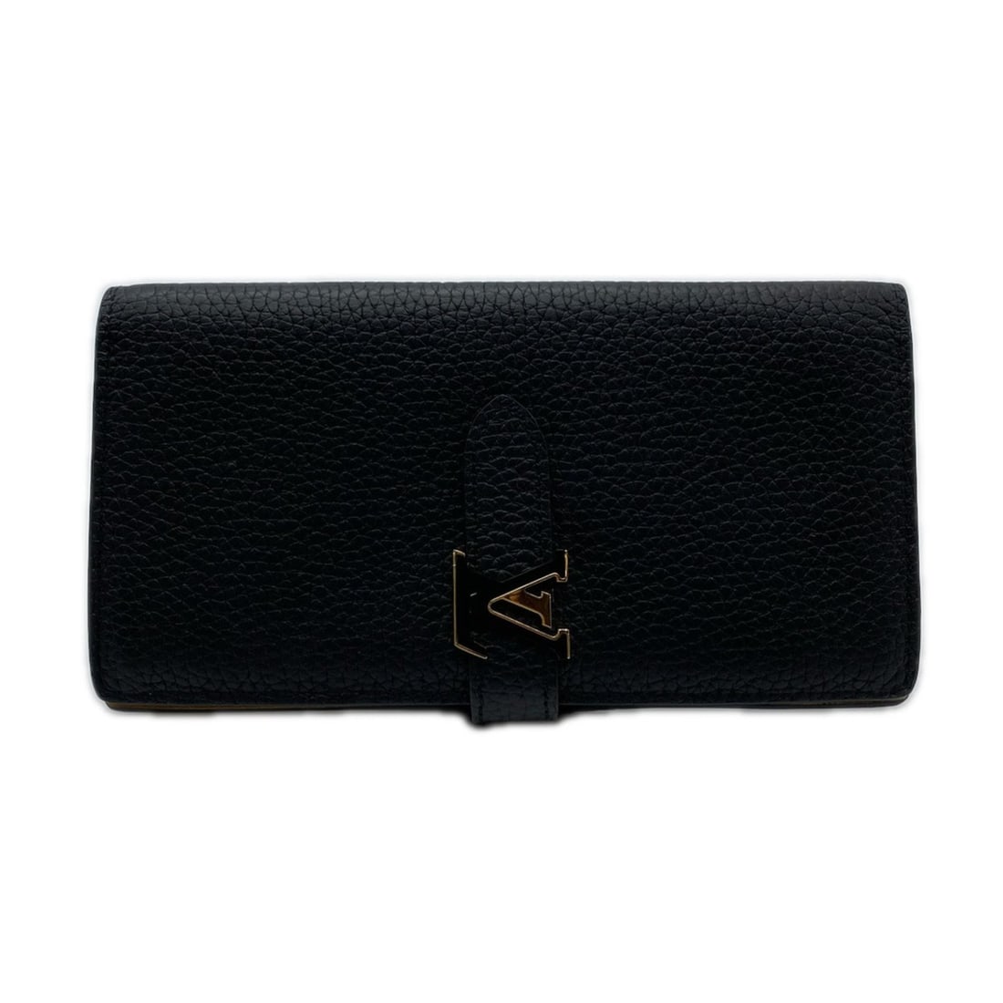 LOUIS VUITTON Taurillon Capucines LV Vertical Wallet Noir M81330 Long in Black Calfskin Leather for (1 of 13)