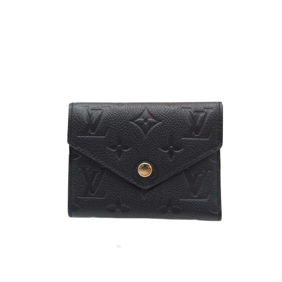 LOUIS VUITTON Empreinte Portefeuille Victorine M64060 Tri-fold Wallet in Black Calf Leather for: --- Catalog ---Category: SizeWeight: 101g / 3.56oz.Size (HxWxD): 9.5cm x 12cm x 1.5cm / 3.74'' x 4.72'' x 0.59''Category: DesignType: Wallet (tri-fold)Color: BlackGender: WomenMaterial: Leather Leathe