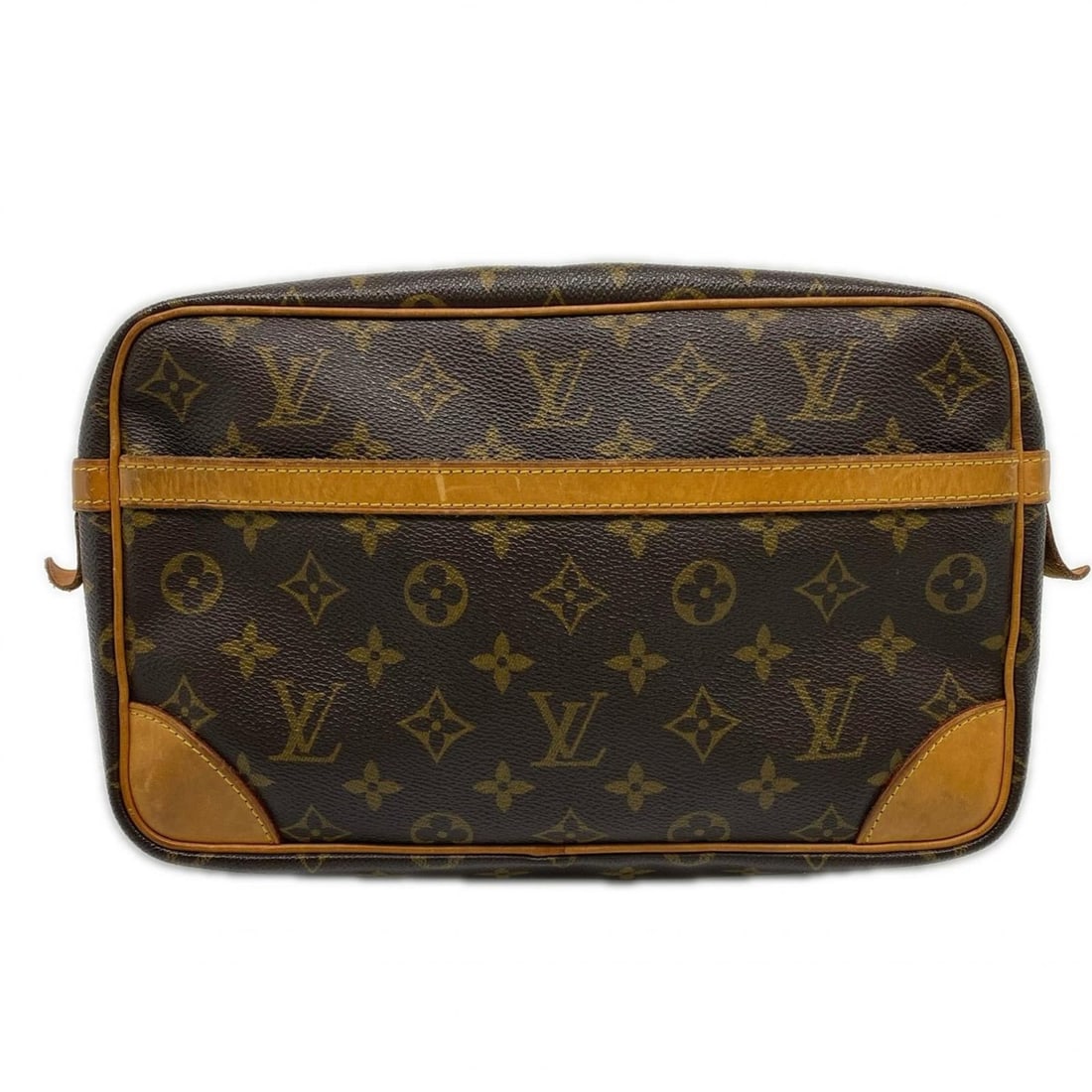 LOUIS VUITTON Monogram Compiègne 28 M51845 Second Bag, Brown Coated Canvas and Leather, Men's: --- Catalog ---Category: SizeWeight: 890g / 1.96lb.Size (HxWxD): 17cm x 28cm x 6.5cm / 6.69'' x 11.02'' x 2.55''Category: DesignType: Clutch bag, HandbagColor: BrownGender: MenClosure: ZipperMaterial: