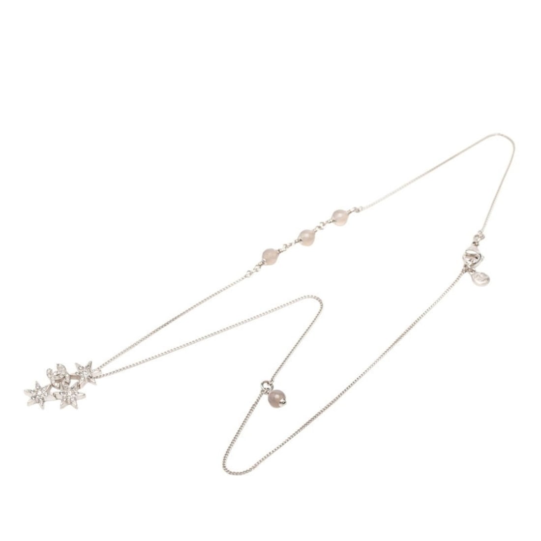CHANEL Coco Mark Star Rhinestone Necklace in Silver Metal for Women: --- Catalog ---Category: SizePendant Size: 28mm x 18.7mm / 1.1'' x 0.73''Neck Circumference: 61 cm / 24.01''Category: DesignColor: SilverGender: WomenMaterial: MetalNecklace Type: NecklaceCategory: Ge