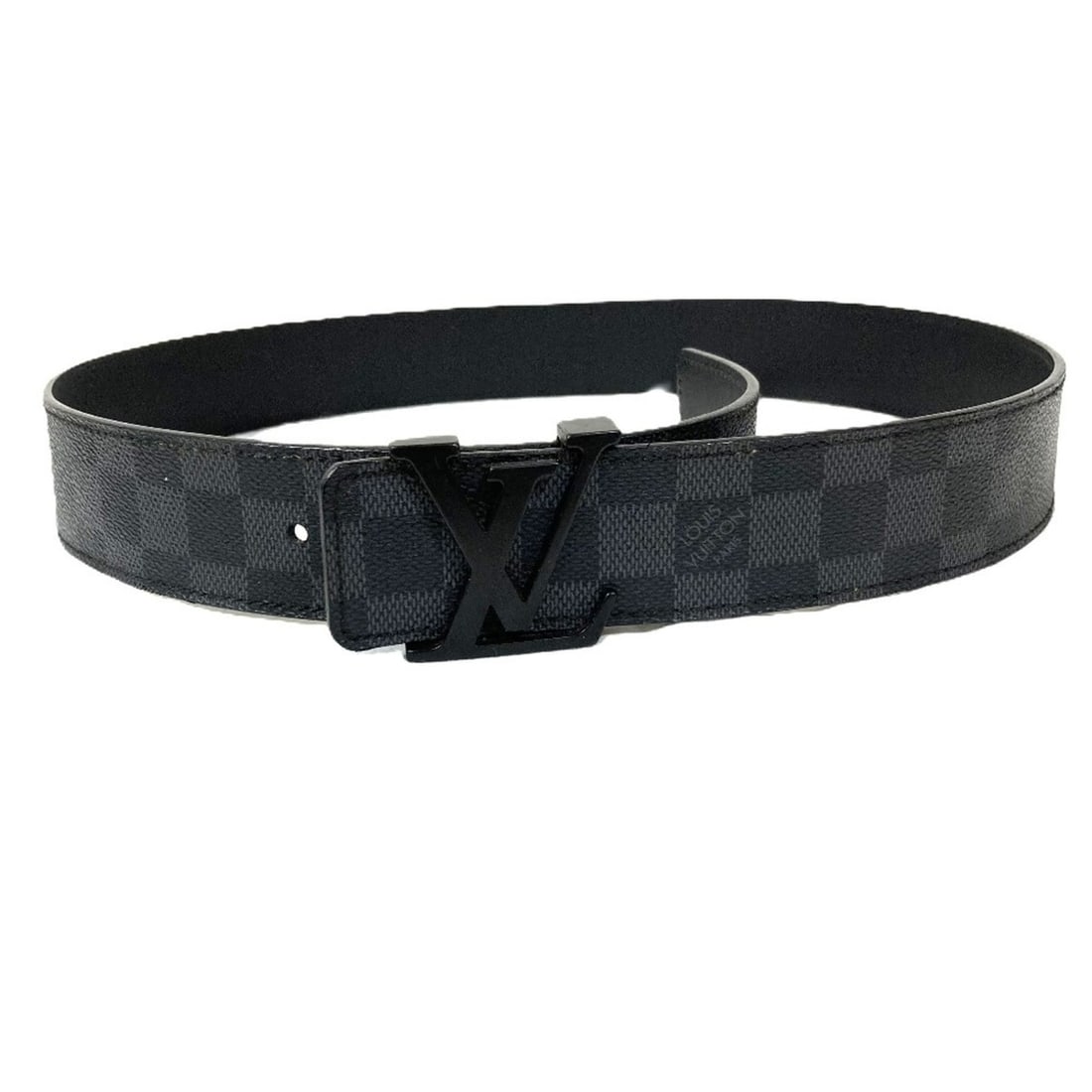 LOUIS VUITTON Damier Graphite Santur LV Belt M9808 Size 90 (36cm) Black/Grey Men's: --- Catalog ---Category: SizeLength: 86cm - 96cm / 33.85'' - 37.79''Category: DesignType: Standard beltColor: Black, GrayGender: MenMaterial (Strap): Damier Graphite Category: GeneralBrand: Louis Vuit