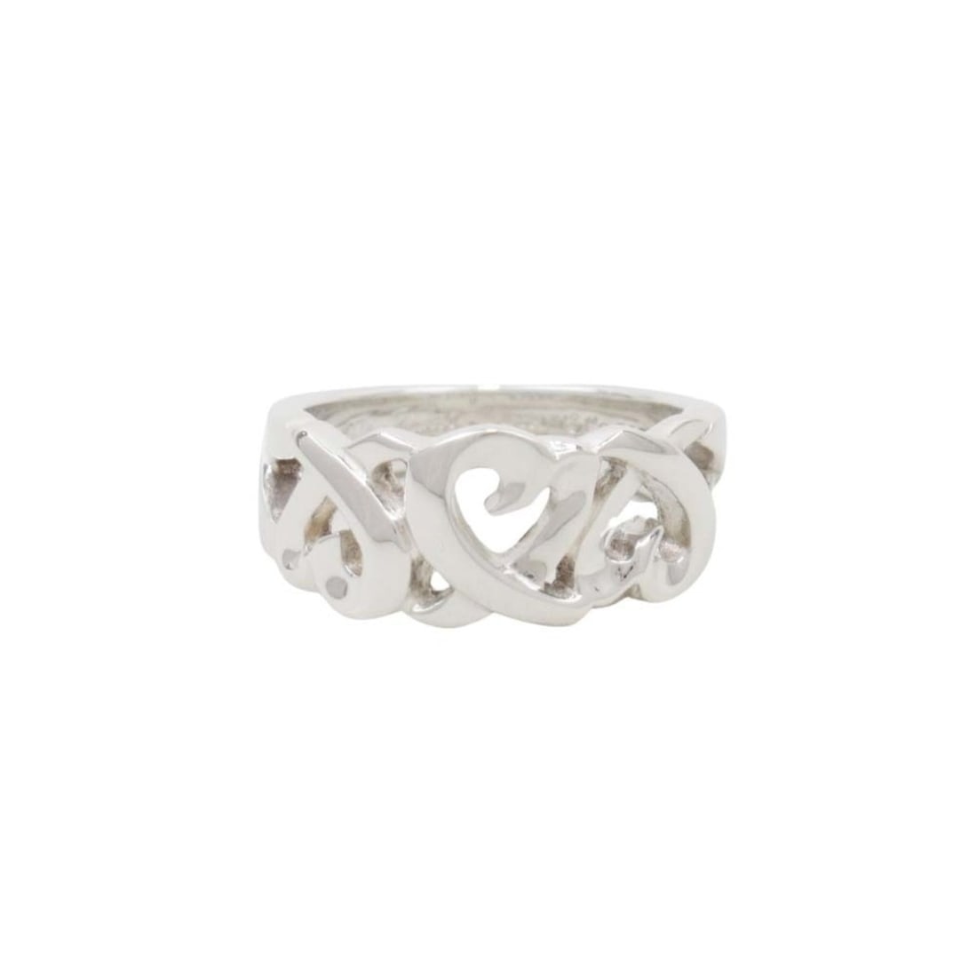TIFFANY & Co. Tiffany Triple Loving Heart Ring, 925 Silver, Paloma Picasso 1, Women's: --- Catalog ---Category: SizeJP Size: 11US Size: 6Category: DesignType: Band ringColor: SilverGender: WomenMaterial: Silver 925Category: GeneralBrand: Tiffany--- Item List ---Section: ConditionRanking