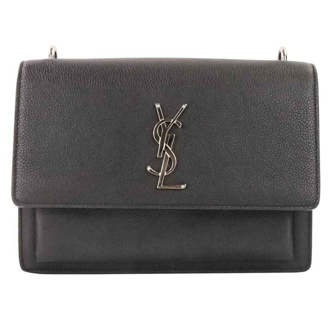 Yves Saint Laurent SAINT LAURENT PARIS Sunset Cassandra Flap Leather Shoulder Bag in Black for Women: --- Catalog ---Category: SizeSize (HxWxD): 15cm x 22cm x 5.5cm / 5.9'' x 8.66'' x 2.16''Category: DesignType: Shoulder bagColor: BlackGender: WomenCategory: GeneralBrand: Yves Saint Laurent--- Item Li