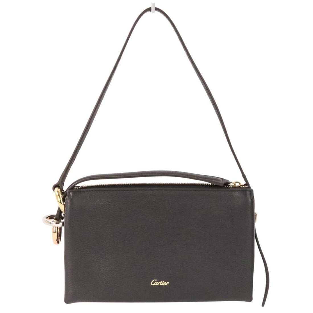 Cartier Trinity Mini Shoulder Bag CRL1002468 Black Women's: --- Catalog ---Category: SizeSize (HxWxD): 12cm x 19.5cm x 3cm / 4.72'' x 7.67'' x 1.18''Category: DesignType: Shoulder bagColor: BlackGender: WomenCategory: GeneralBrand: Cartier--- Item List ---Sect