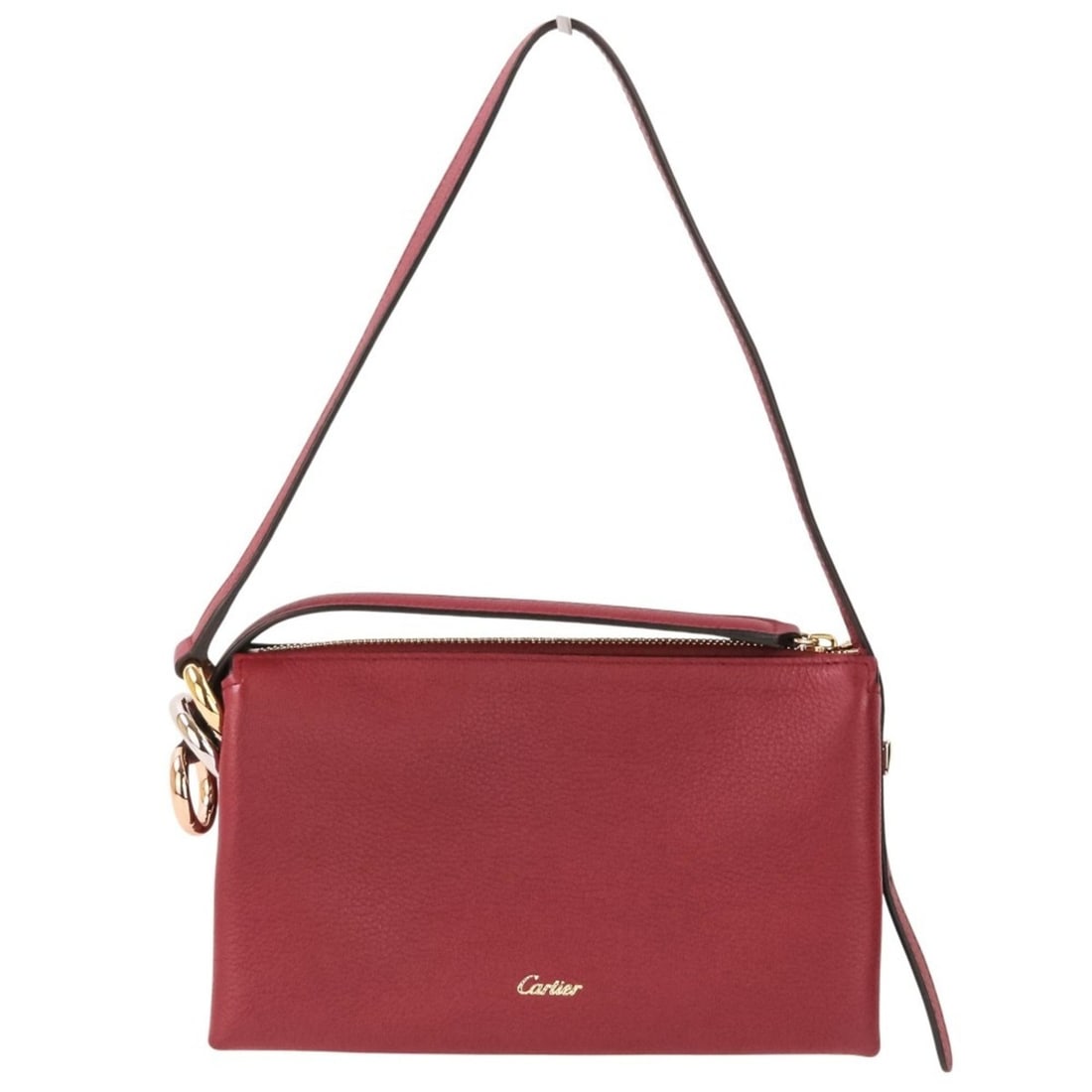 Cartier Trinity Mini Shoulder Bag L1002469 Ruby Red Women's: --- Catalog ---Category: SizeSize (HxWxD): 12cm x 19.5cm x 3cm / 4.72'' x 7.67'' x 1.18''Category: DesignType: Shoulder bagColor: Red color, RubyGender: WomenMaterial: Leather Category: GeneralBrand: