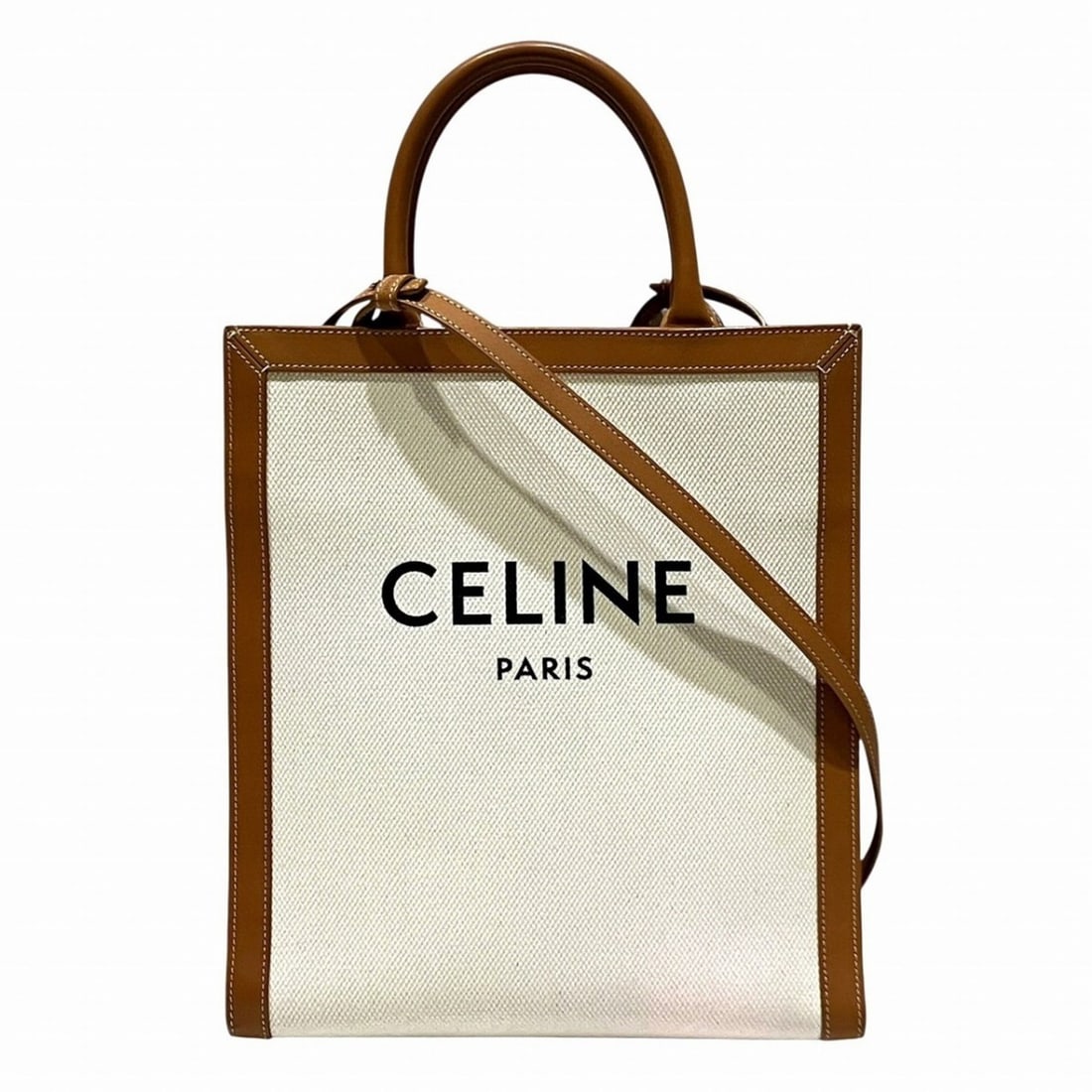 Celine Small Vertical Cabas Canvas and Leather Tote Bag 192082 Free Shipping (1 of 14)